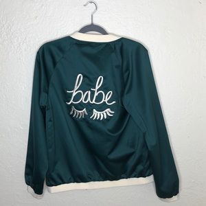 *NEVER WORN* Green Style Club Babe Bomber